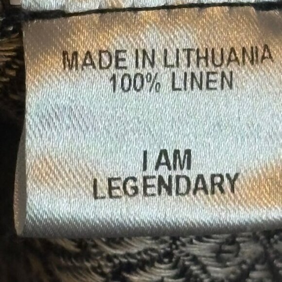 Flax‎ Cardigan Women's Size Small Linen Black White - Picture 4 of 4